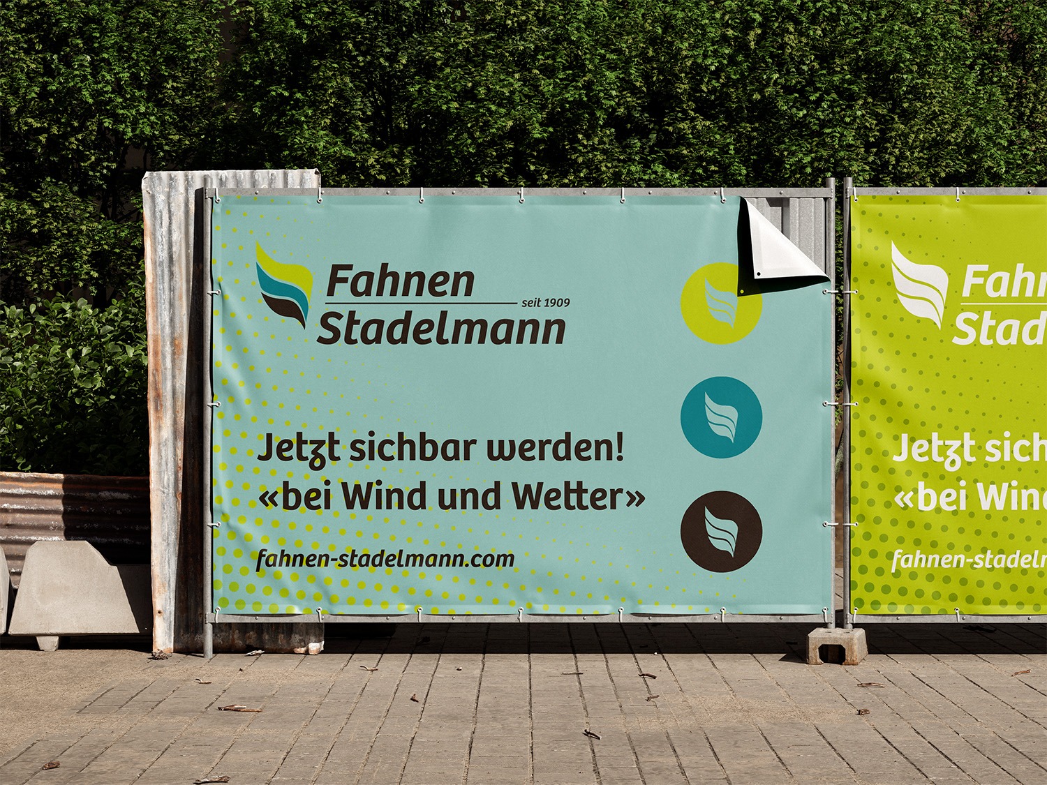 Werbeblache Fahnen Stadelmann