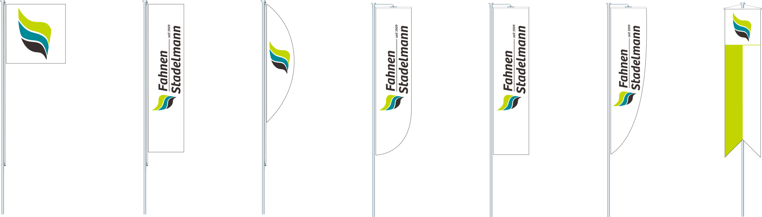 Fahnenformen von Fahnen Stadelmann