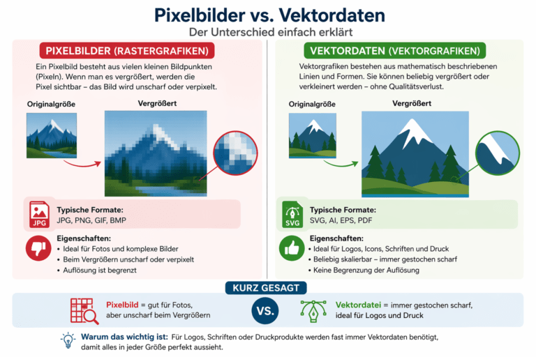 Pixeldaten vs. Vektordaten